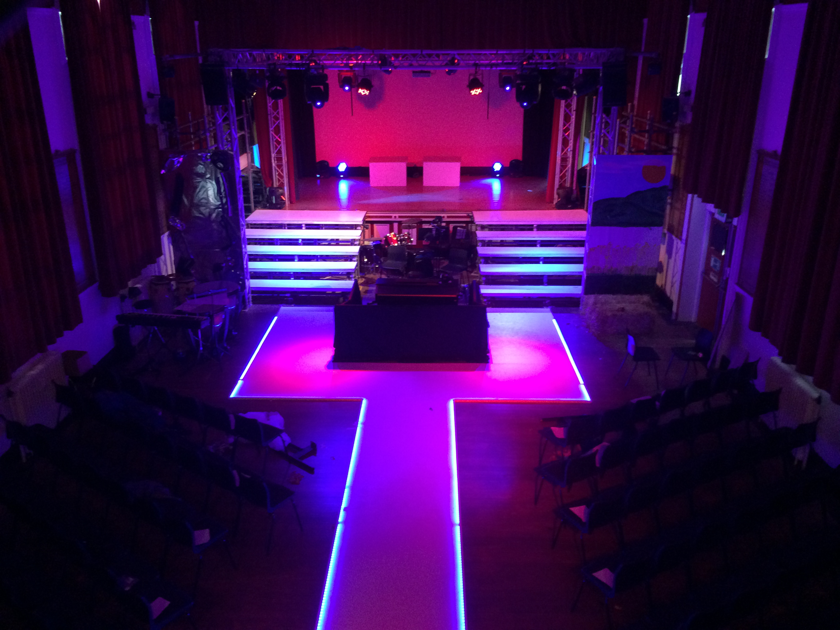 Stage and light event hire